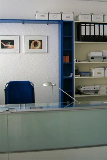 Übersichtlicher und gepflegter Praxisbereich.